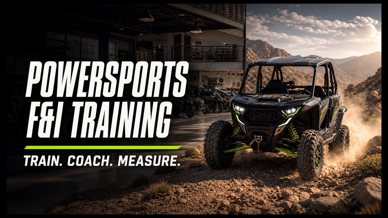 Powersports F&I Training - Train. Coach. Measure.